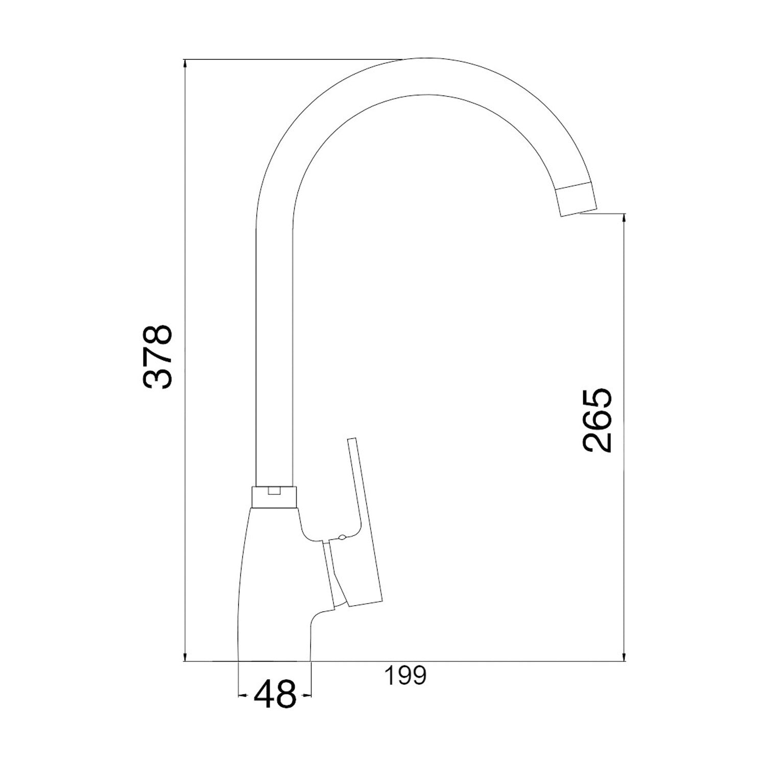 Miscelatore cucina canna alta Hopper in ottone cromato by CeramicStore | Lo specialista del tuo bagno