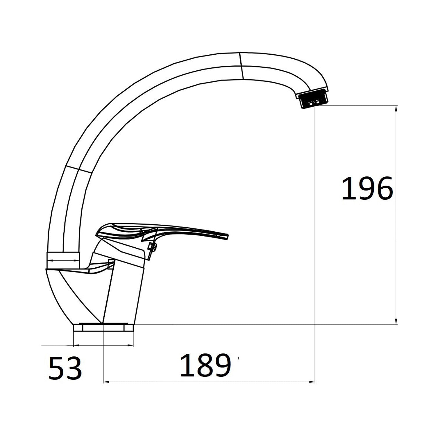 Miscelatore lavello laterale cromato con canna girevole Celia by CeramicStore | Lo specialista del tuo bagno