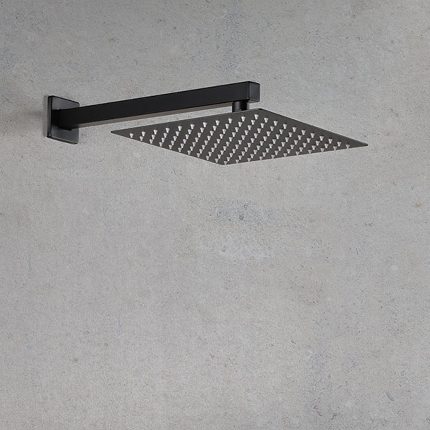 Braccio doccia squadrato in acciaio inox da 35 cm colore nero - Ares by CeramicStore | Lo specialista del tuo bagno