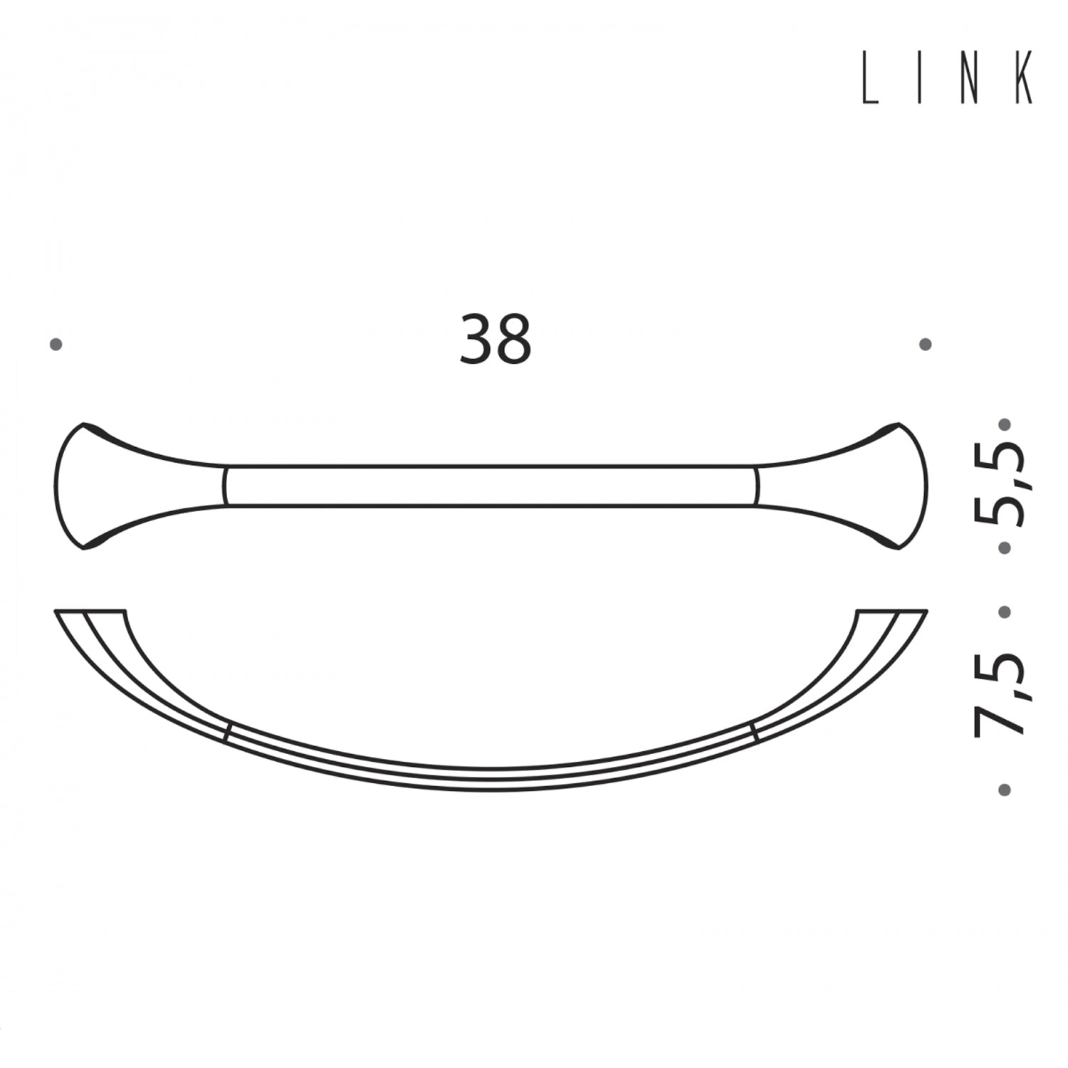 Porta salviette 38cm collezione Link di Colombo Design by CeramicStore | Lo specialista del tuo bagno