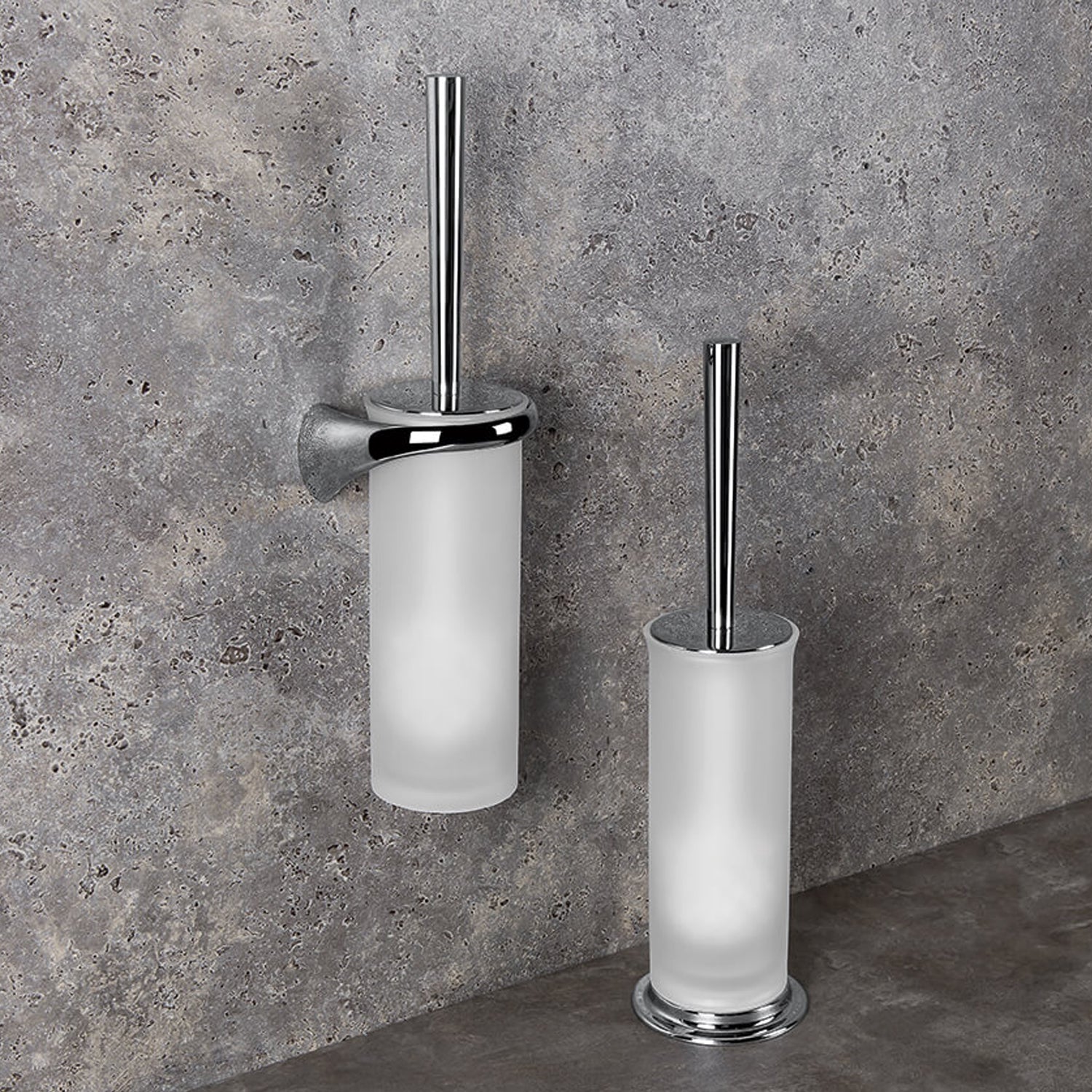 Porta scopino a muro destro in ottone collezione Link di Colombo Design by CeramicStore | Lo specialista del tuo bagno