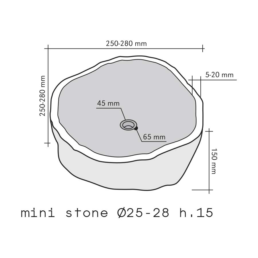 Lavabo da Appoggio in Pietra Mini Stone by CeramicStore | Lo specialista del tuo bagno