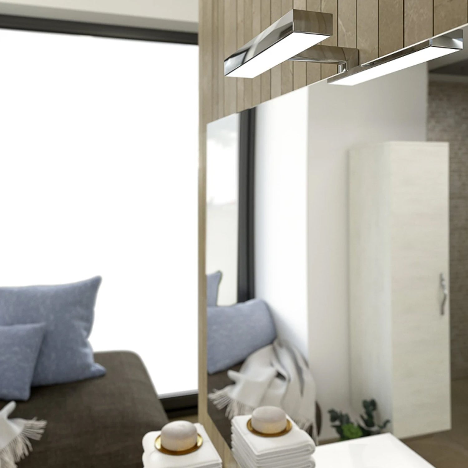 Lampada da bagno LED Cubi&Co modello Saturn 20x5x10 cm by CeramicStore | Lo specialista del tuo bagno