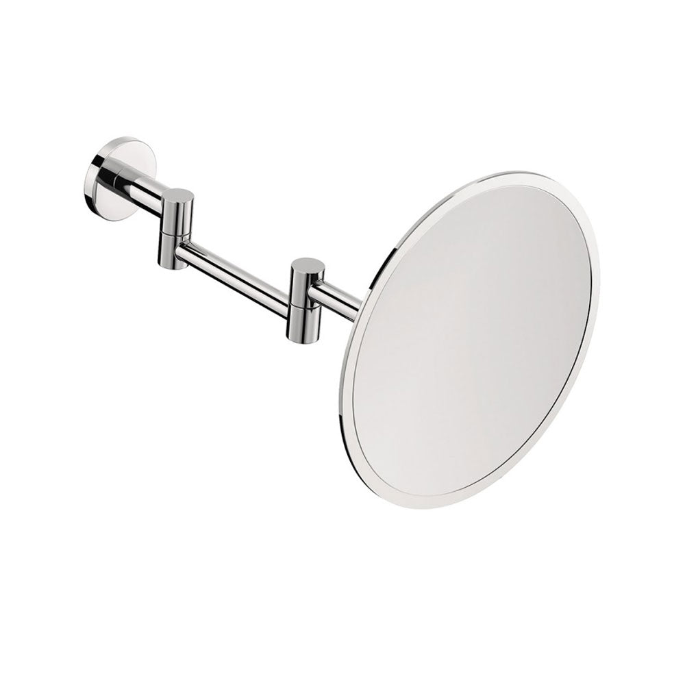 Specchio ingranditore a muro con supporto in ottone cromato della collezione 'Architect s+' by Cosmic by CeramicStore | Lo specialista del tuo bagno