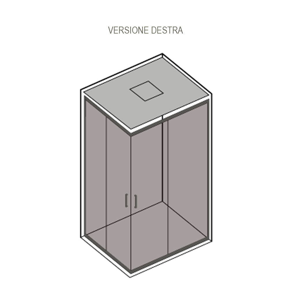 Cabina doccia multifunzione Ercole Plus cm 120x70 con idrogetti dorsali Bluetooth e Cromoterapia- Versione Destra by CeramicStore | Lo specialista del tuo bagno