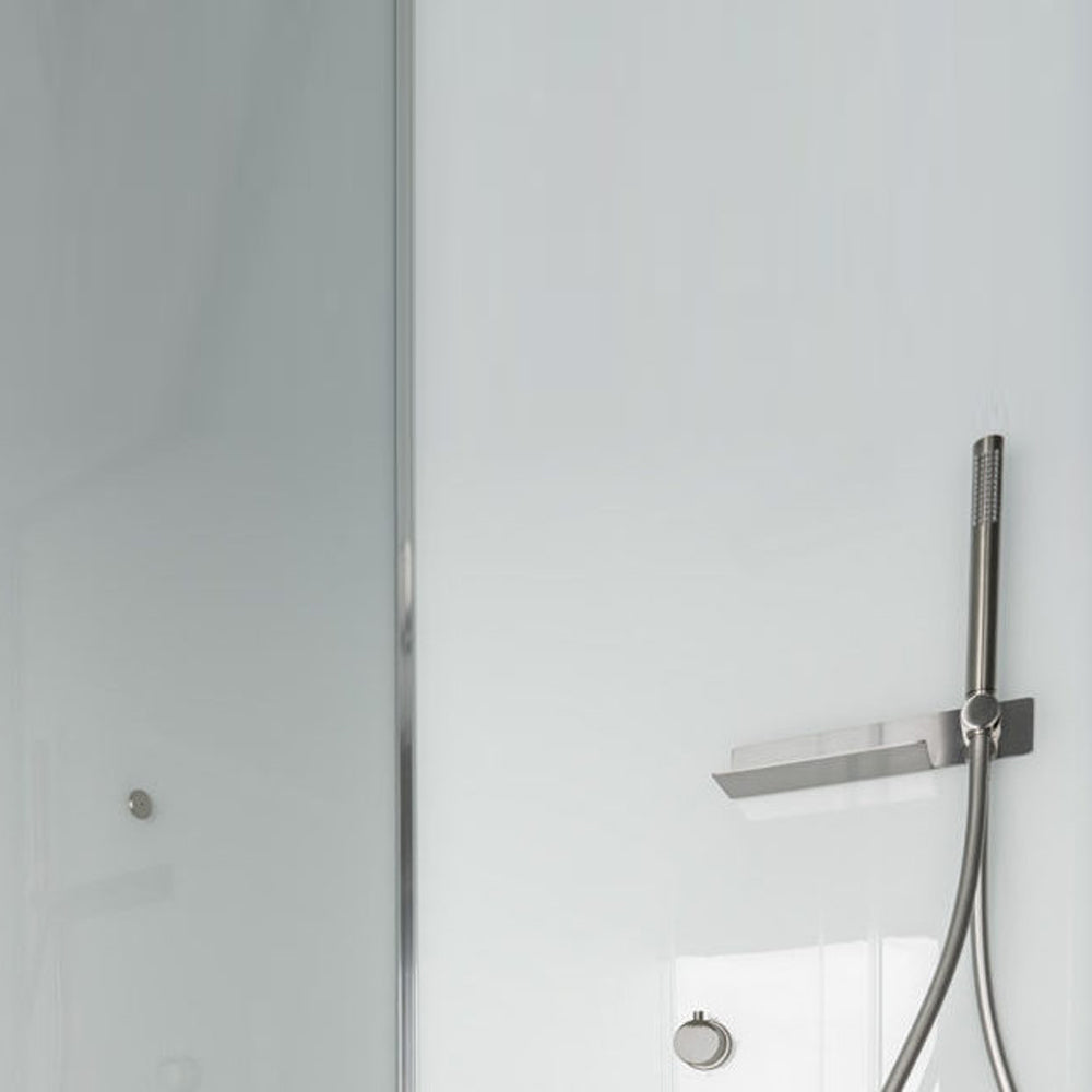 Cabina doccia multifunzione Ercole Plus cm 100x80 con idrogetti dorsali Bluetooth e Cromoterapia- Versione Sinistra by CeramicStore | Lo specialista del tuo bagno