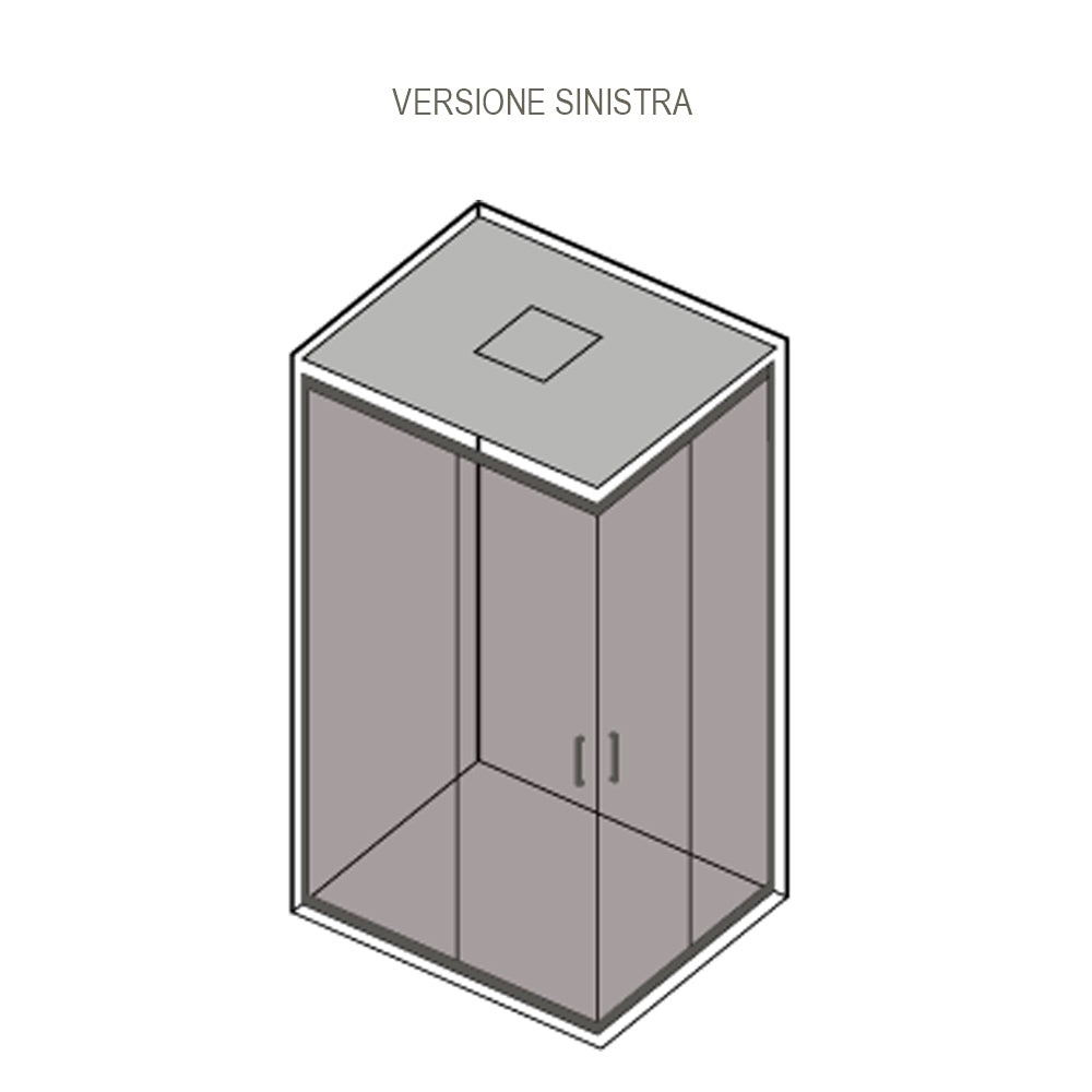 Cabina doccia multifunzione Ercole Plus cm 100x80 con idrogetti dorsali Bluetooth e Cromoterapia- Versione Sinistra by CeramicStore | Lo specialista del tuo bagno