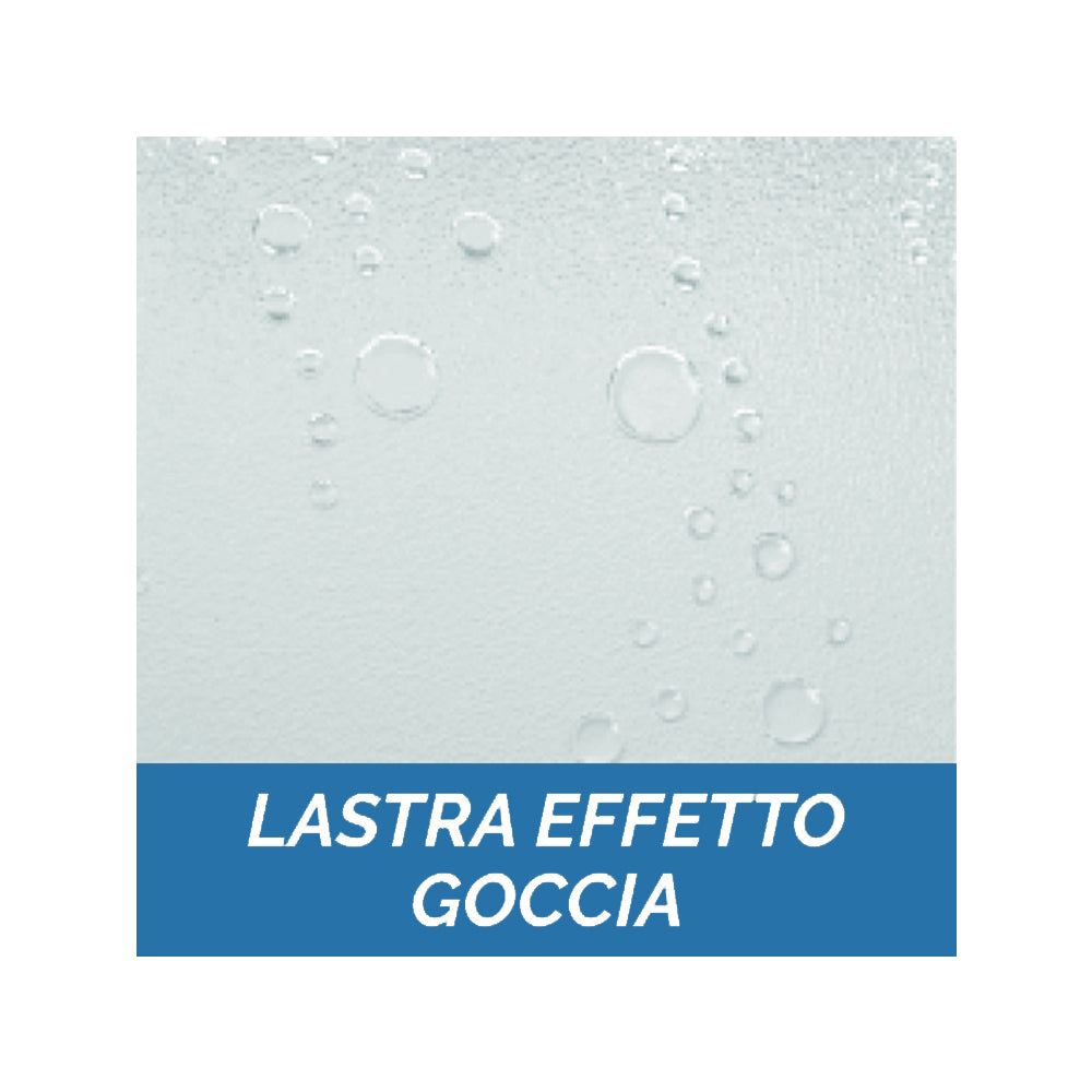 Porta doccia a soffietto Kory installazione nicchia da cm 100 in alluminio e acrilico opaco by CeramicStore | Lo specialista del tuo bagno