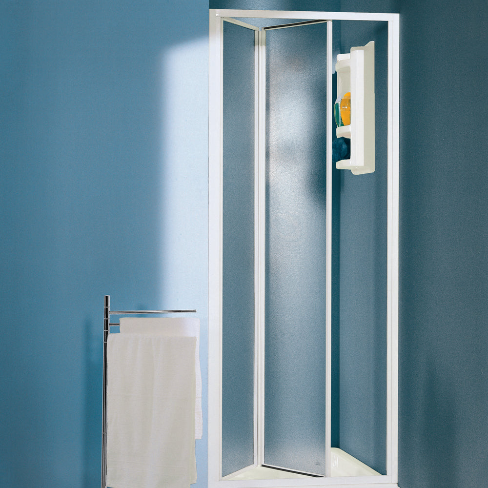 Porta doccia a soffietto Kory installazione nicchia da cm 100 in alluminio e acrilico opaco by CeramicStore | Lo specialista del tuo bagno