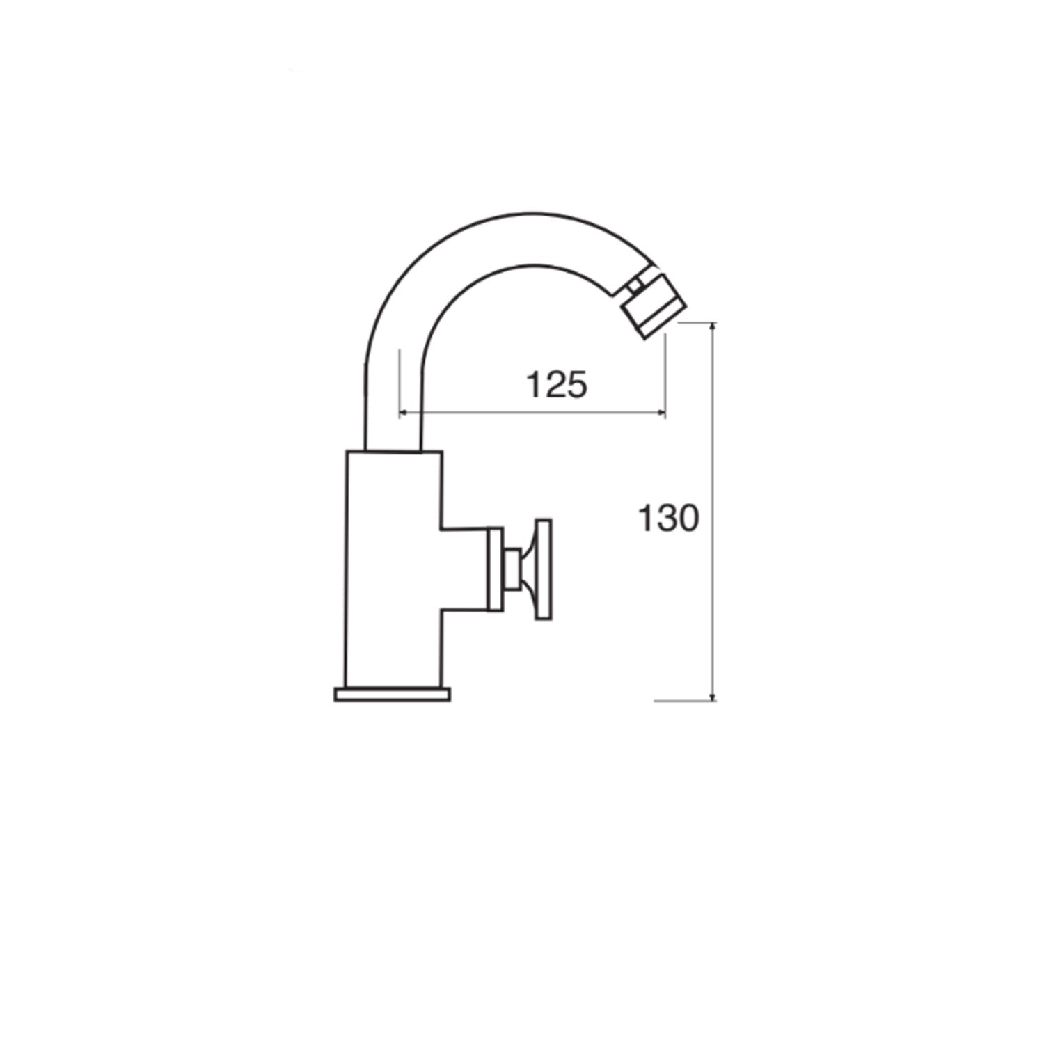 Miscelatore bidet con canna a collo di cigno in ottone cromato serie MimଠKeller Taps by CeramicStore | Lo specialista del tuo bagno