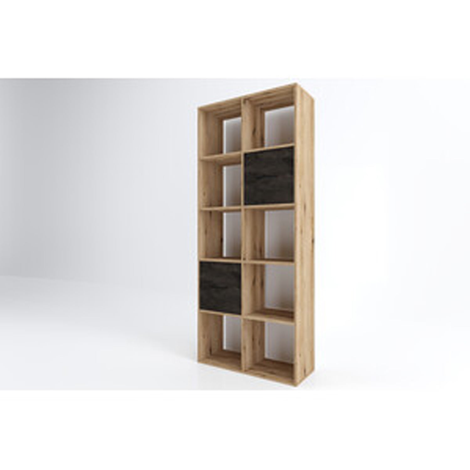 Libreria modello Chef a 10 mensole e 2 ante 72 x 30 x H. 180 cm - Rovere Ardesia by CeramicStore | Lo specialista del tuo bagno