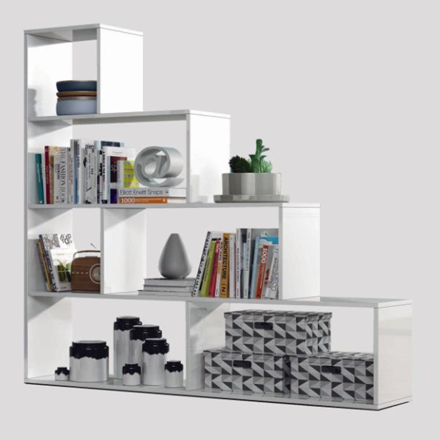 Libreria serie Klum a 6 vani 145 x 29 x H. 145 cm - Bianco by CeramicStore | Lo specialista del tuo bagno