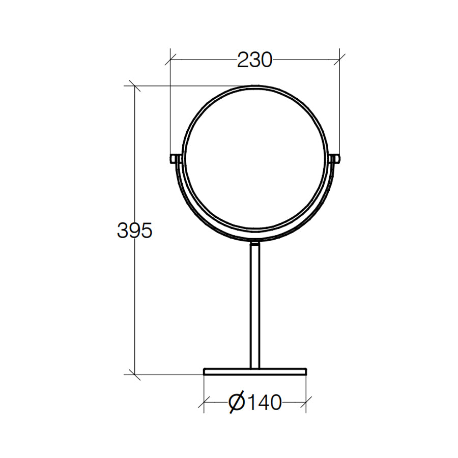 Specchio ingranditore tondo doppio da appoggio Lineabeta Mevedo. Doppia lente, un lato ingrandente 3x e un lato riflettente by CeramicStore | Lo specialista del tuo bagno