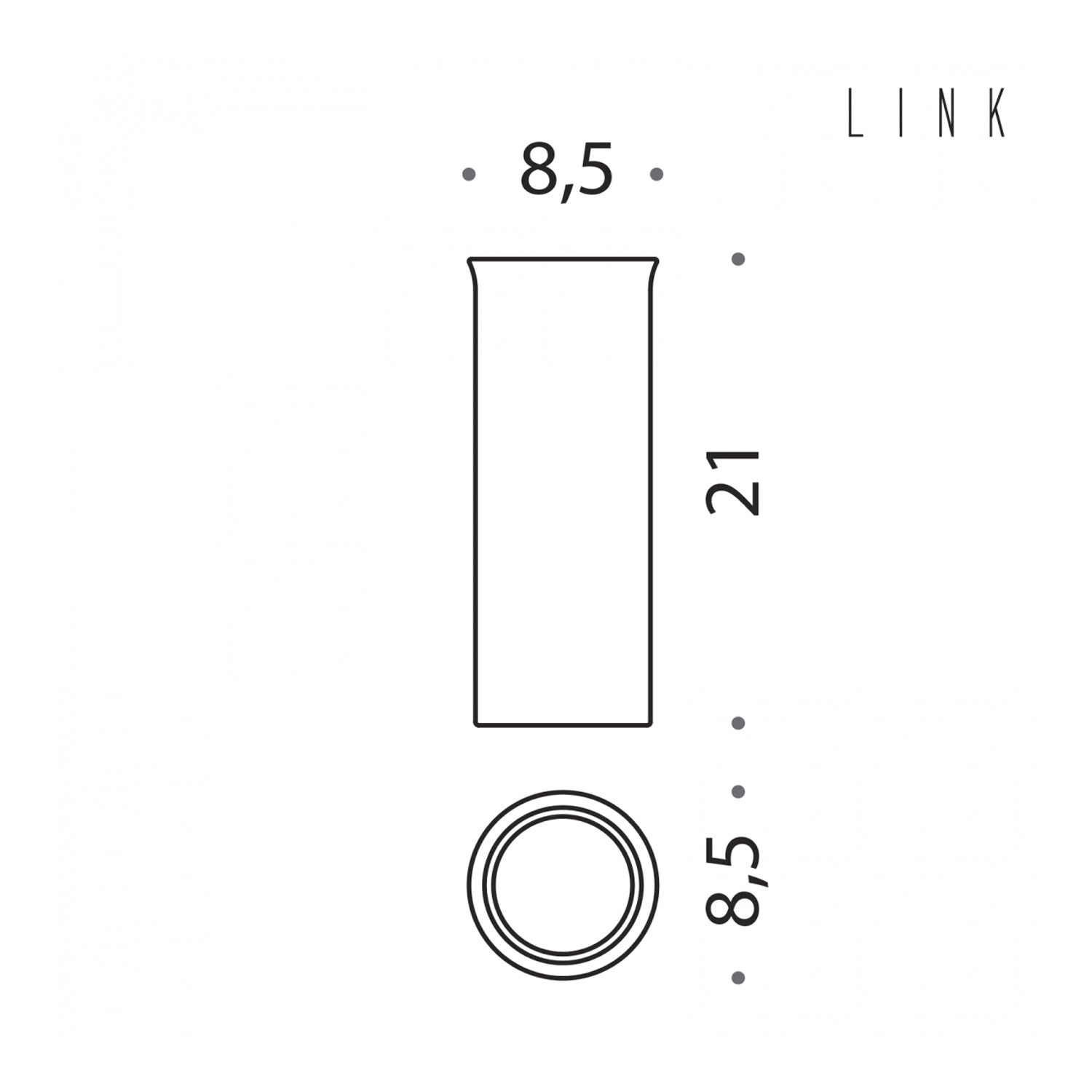 Scovolo in vetro acidato collezione Link di Colombo Design by CeramicStore | Lo specialista del tuo bagno