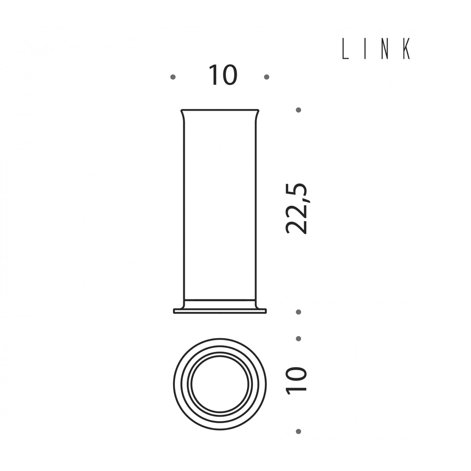 Scovolo con base in vetro acidato collezione Link di Colombo Design by CeramicStore | Lo specialista del tuo bagno