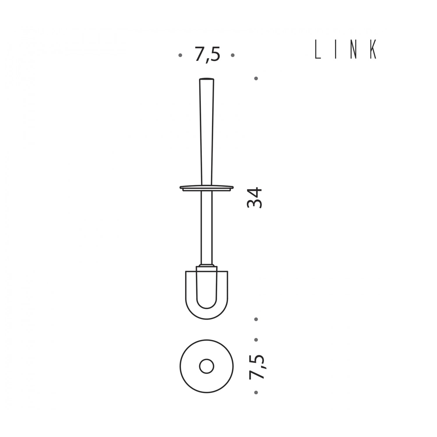 Manico con ciuffo in ottone collezione Link di Colombo Design by CeramicStore | Lo specialista del tuo bagno