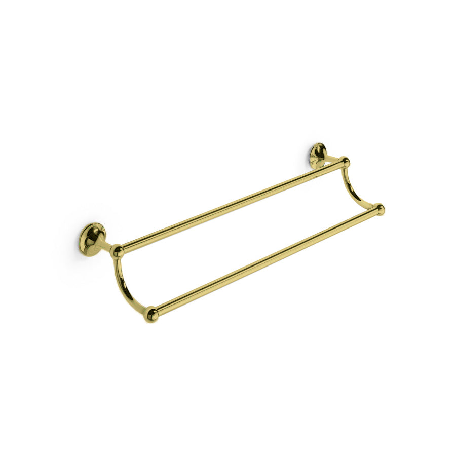Porta asciugamani doppio serie Venezia di Lineabeta cm 66 in ottone oro by CeramicStore | Lo specialista del tuo bagno