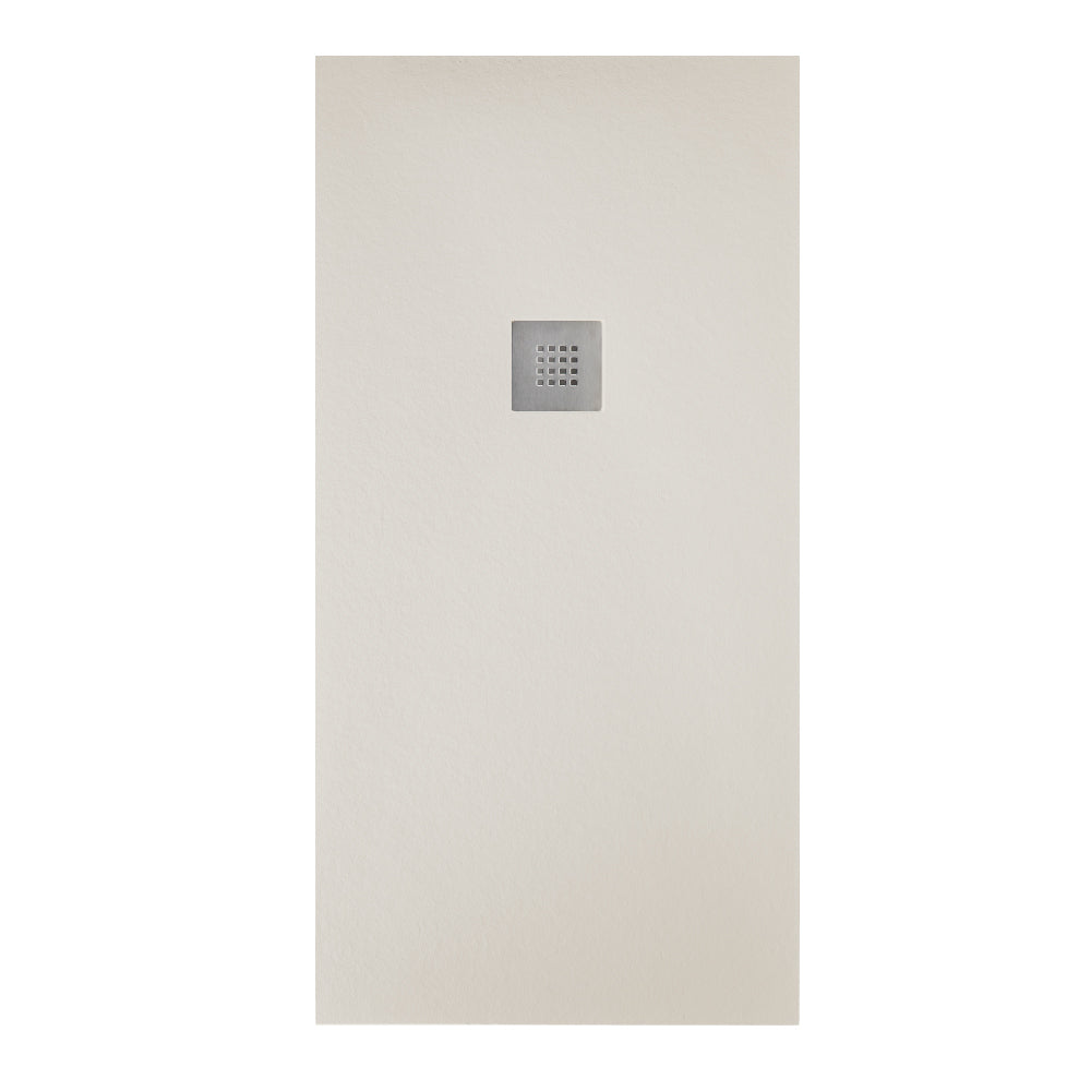 Piatto doccia effetto pietra colorato in massa e pieno modello Tenerife 90x100 - Crema by CeramicStore | Lo specialista del tuo bagno