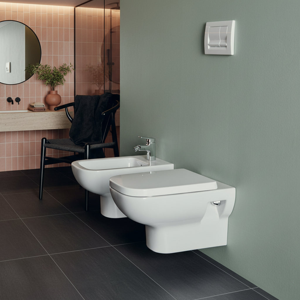 Sanitari sospesi con sedile soft close collezione Life Ideal Standard