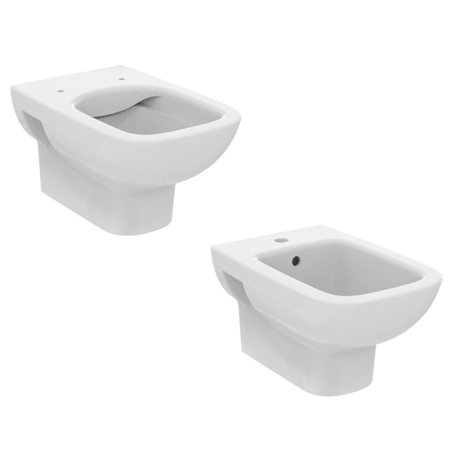 Sanitari sospesi con sedile a chiusura tradizionale collezione Life Ideal Standard
