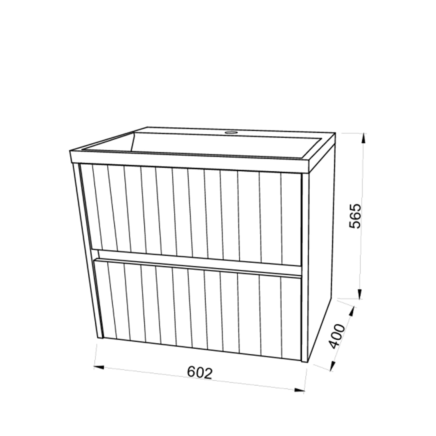 Mobile bagno sospeso cannettato con lavabo e specchio tondo cm 60 colore grigio antico - Cubi&Co Collezione Pure by CeramicStore | Lo specialista del tuo bagno