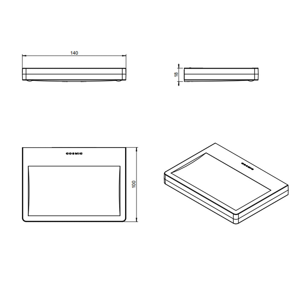 Porta sapone a muro in ottone cromato della collezione 'Extreme' by Cosmic cm 14x10x2 by CeramicStore | Lo specialista del tuo bagno