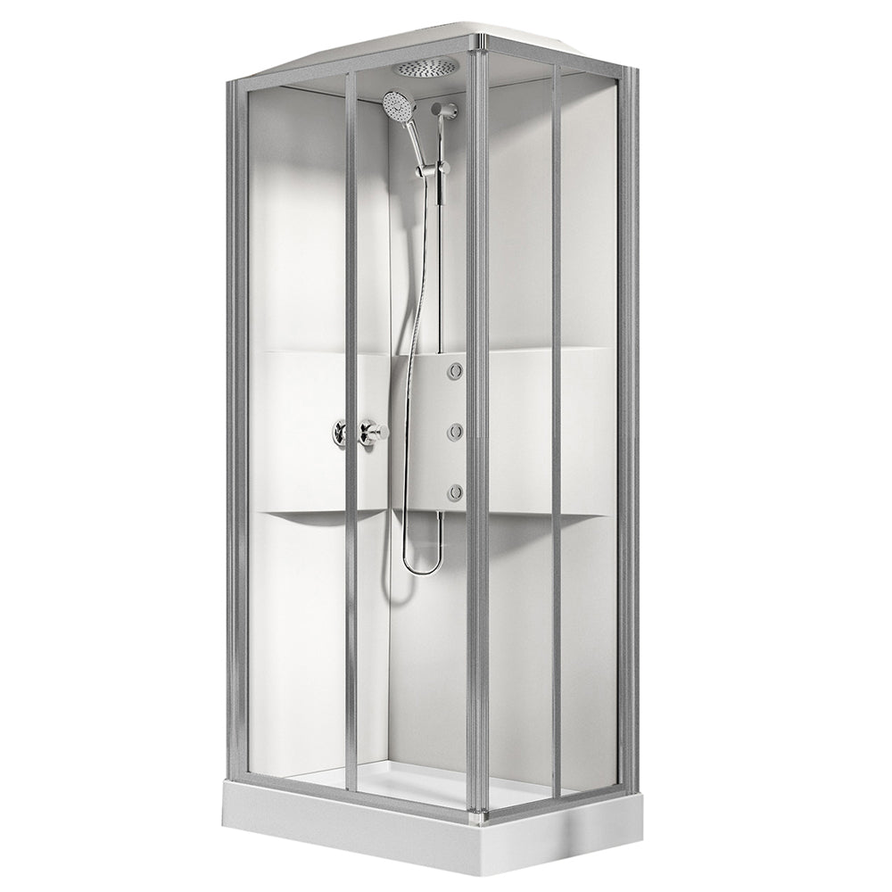Cabina doccia multifunzione Novellini con idromassaggio cm 80x80 by CeramicStore | Lo specialista del tuo bagno
