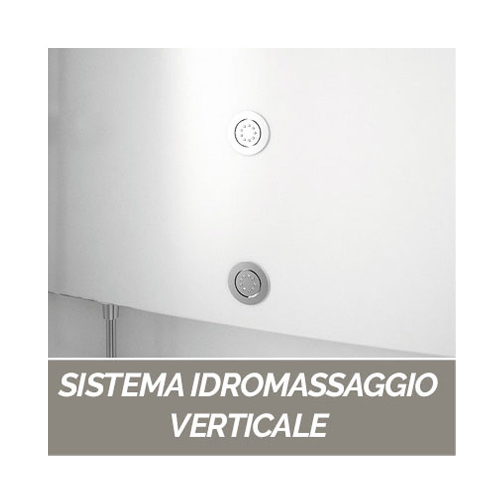 Cabina doccia multifunzione Novellini con idromassaggio cm 80x80 by CeramicStore | Lo specialista del tuo bagno
