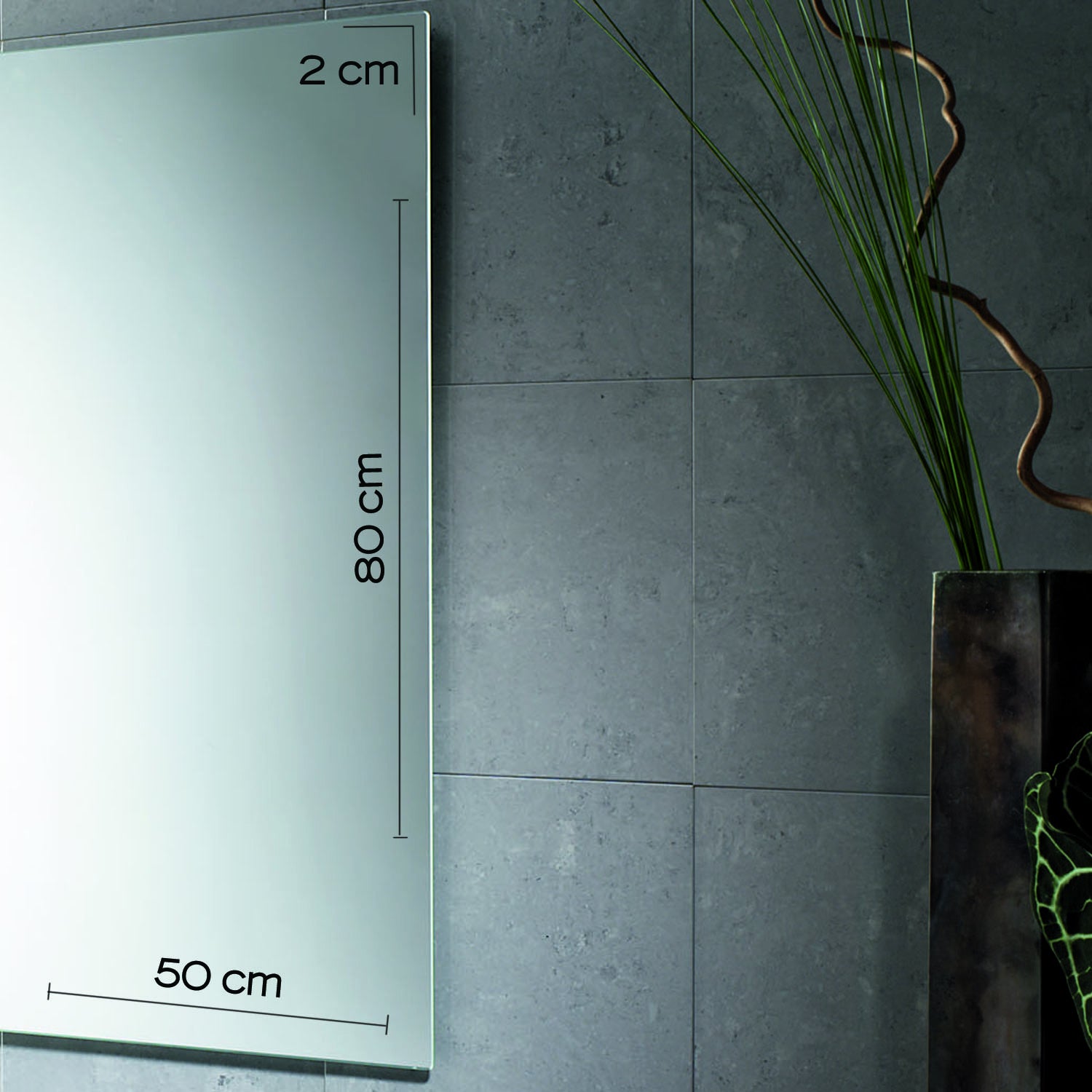 Specchio William filo lucido 50 x 80 cm Reversibile - Gedy by CeramicStore | Lo specialista del tuo bagno