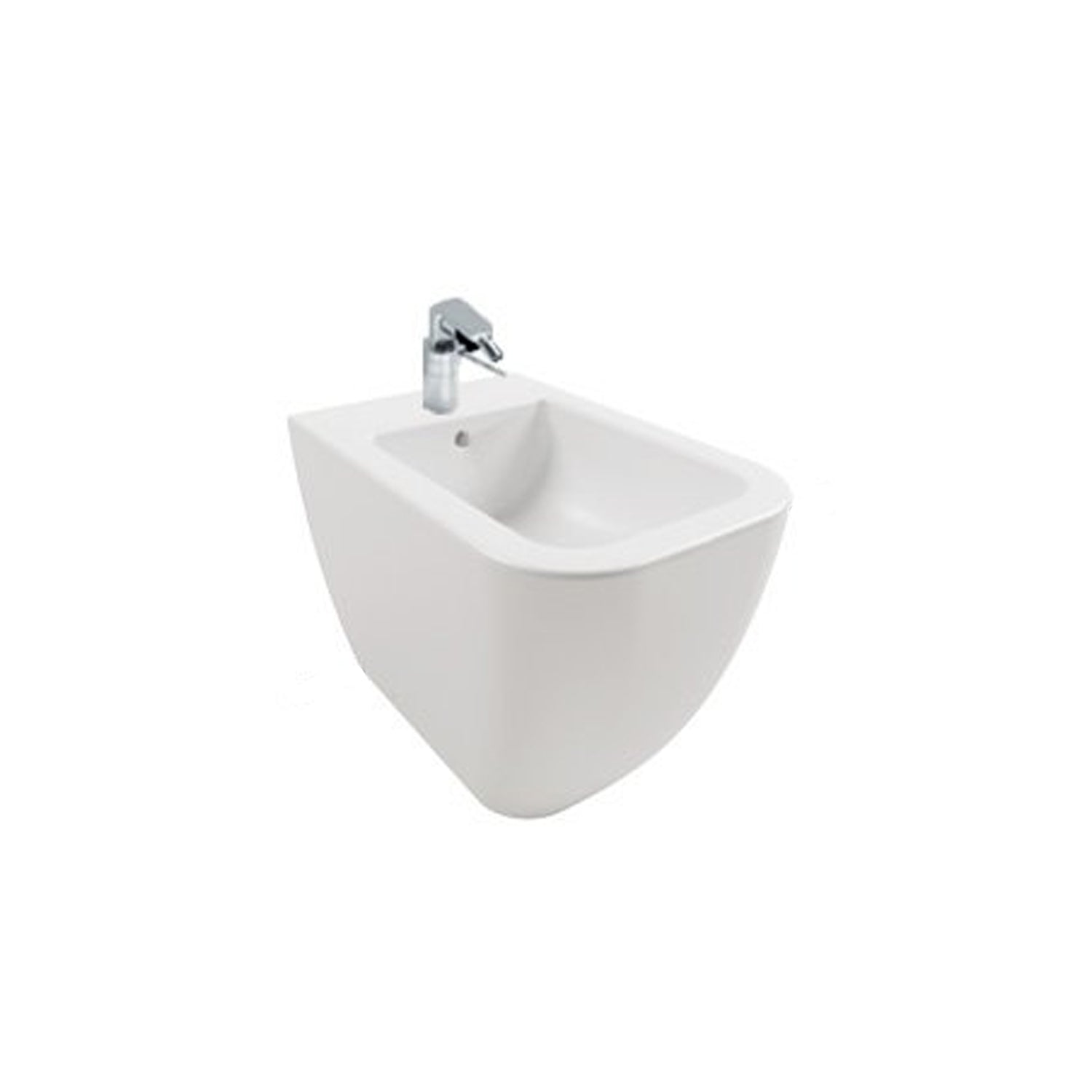 Coppia di sanitari sospesi 52x36 cm della serie Bianca di Hatria con sedile soft close