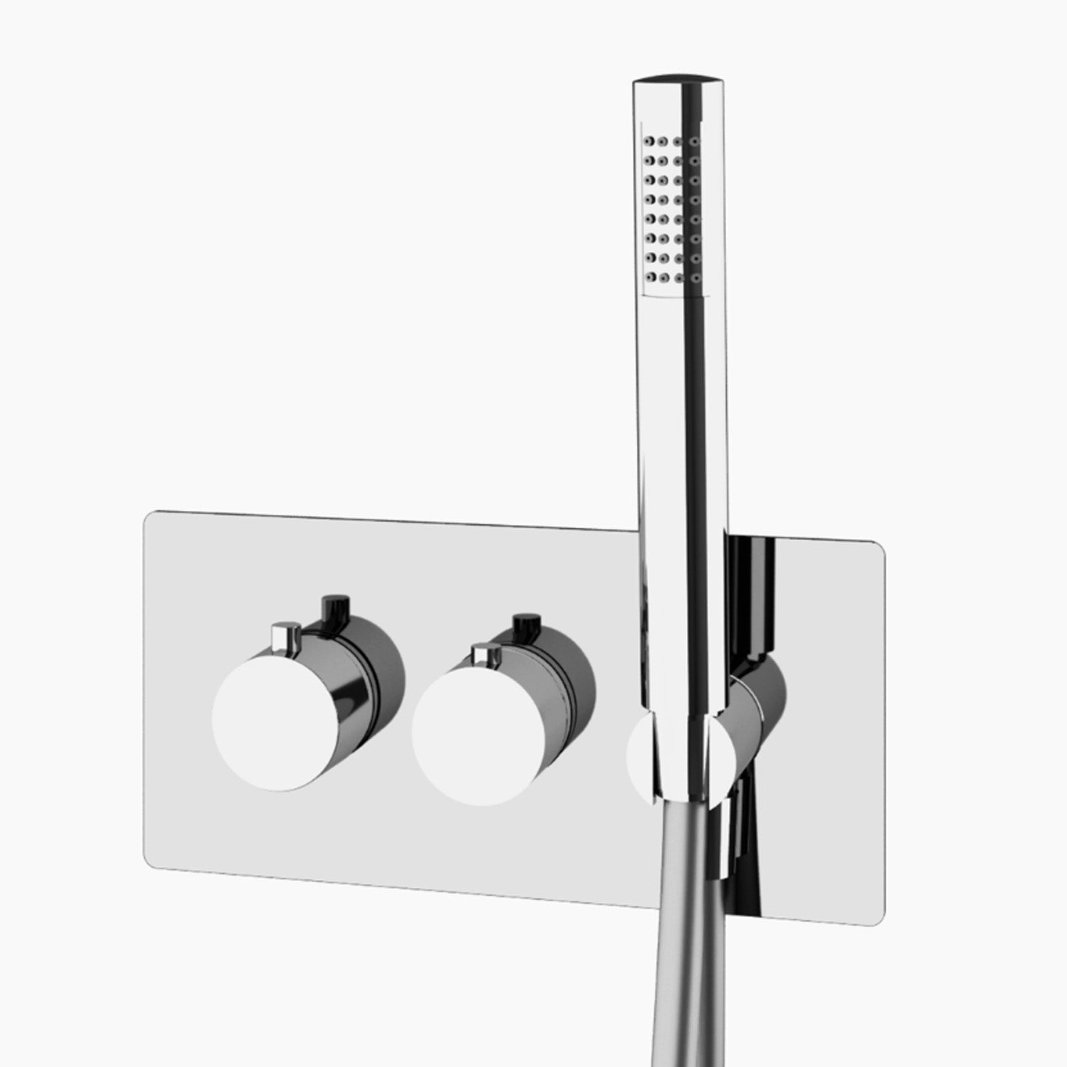 Miscelatore doccia termostatico ad incasso con set doccia mod. 'T' con deviatore 3-2 vie by CeramicStore | Lo specialista del tuo bagno