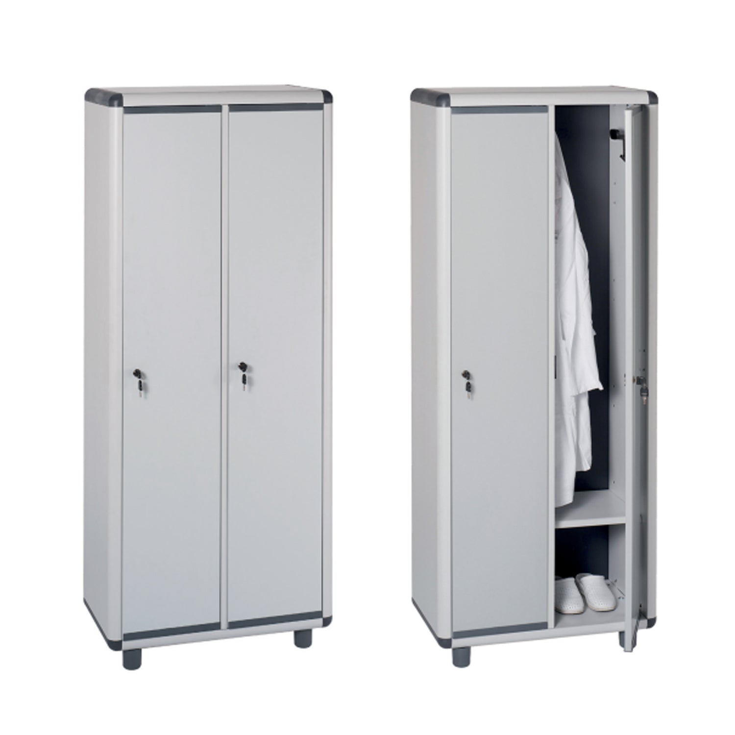 Armadio spogliatoi a due posti per esterno/interno - Grigio by CeramicStore | Lo specialista del tuo bagno