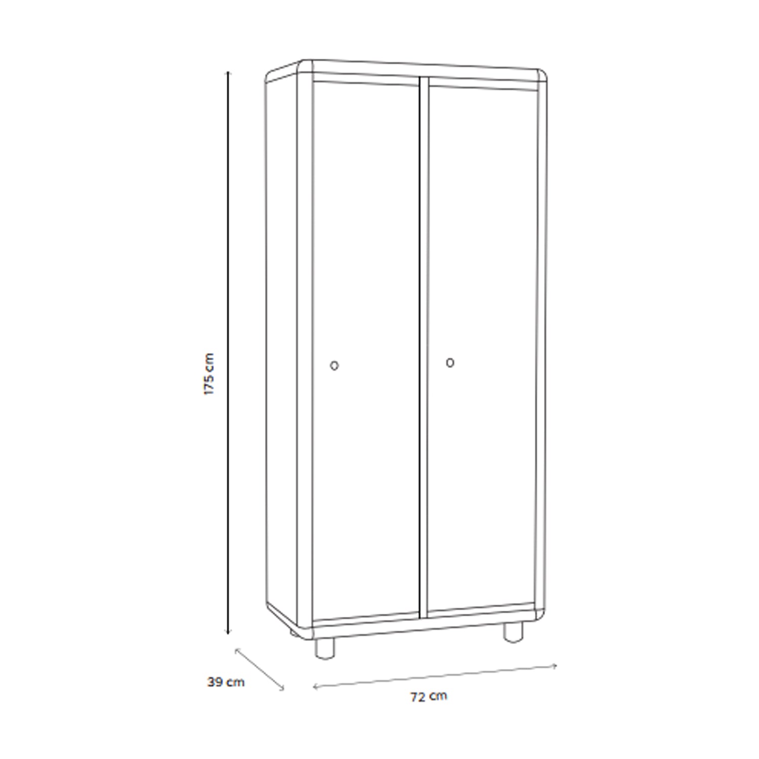 Armadio spogliatoi a due posti per esterno/interno - Grigio by CeramicStore | Lo specialista del tuo bagno