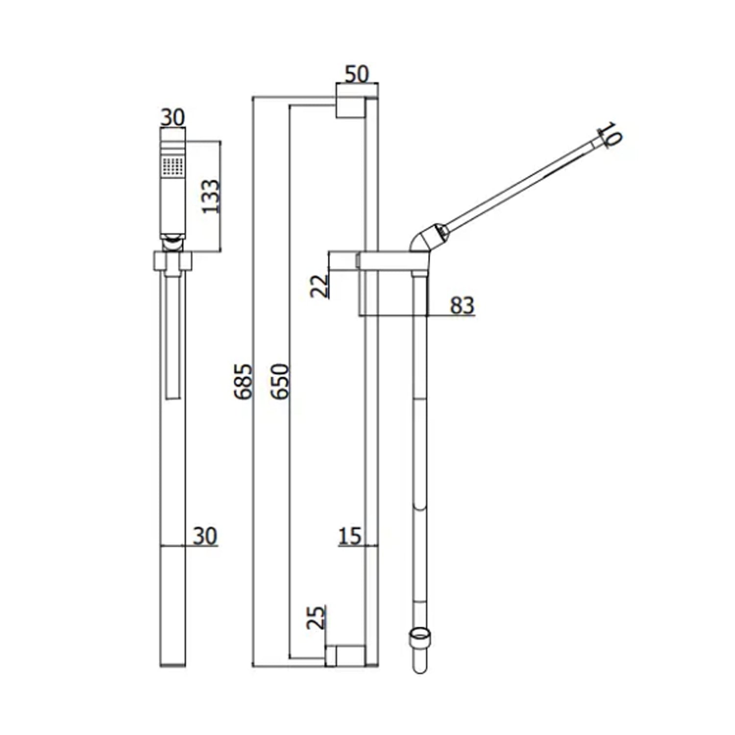 Saliscendi Level di Paffoni con interasse 66,5 cm - Cromo by CeramicStore | Lo specialista del tuo bagno