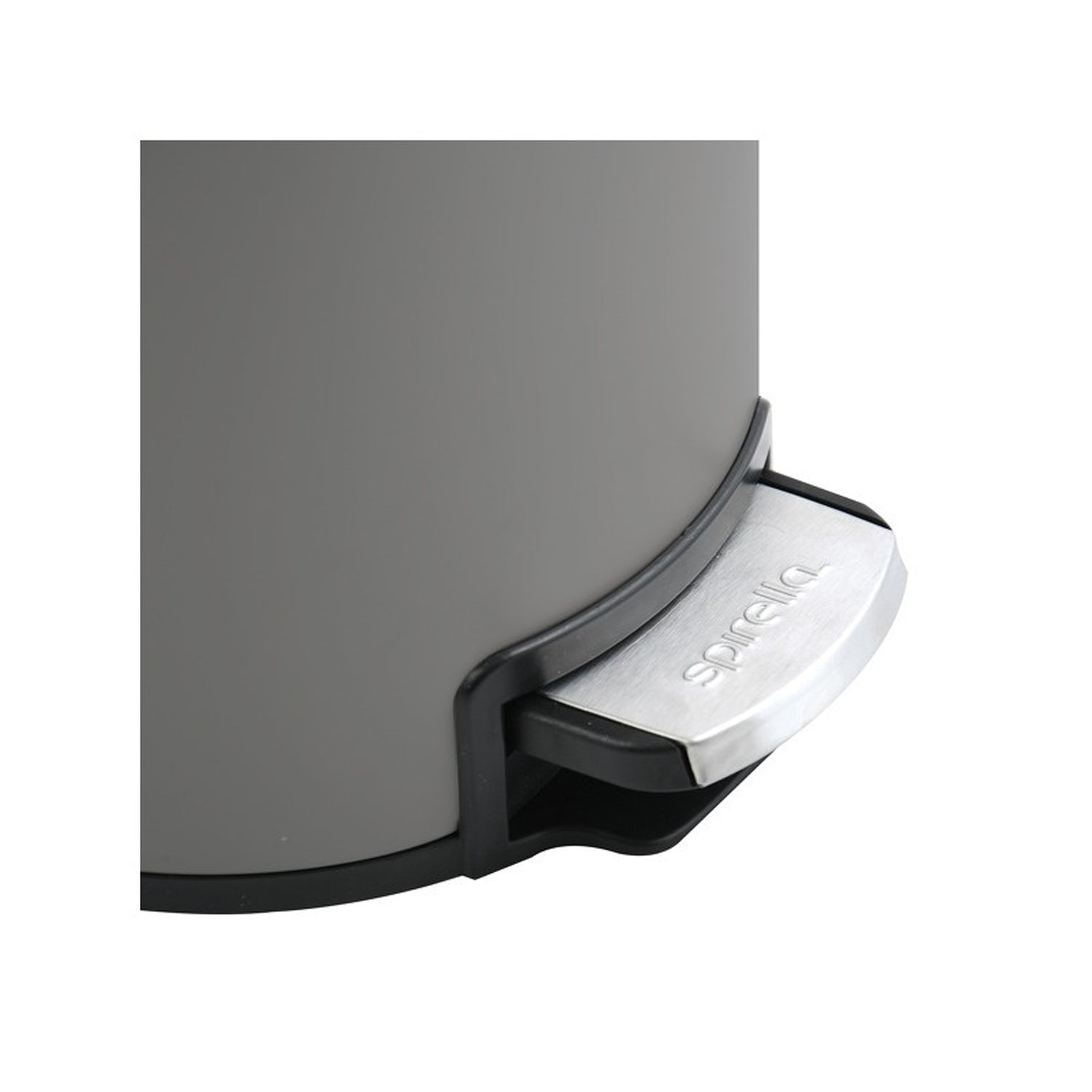 Pattumiera a pedale da 5L modello Riku in Acciaio Inox - Grigio Opaco by CeramicStore | Lo specialista del tuo bagno