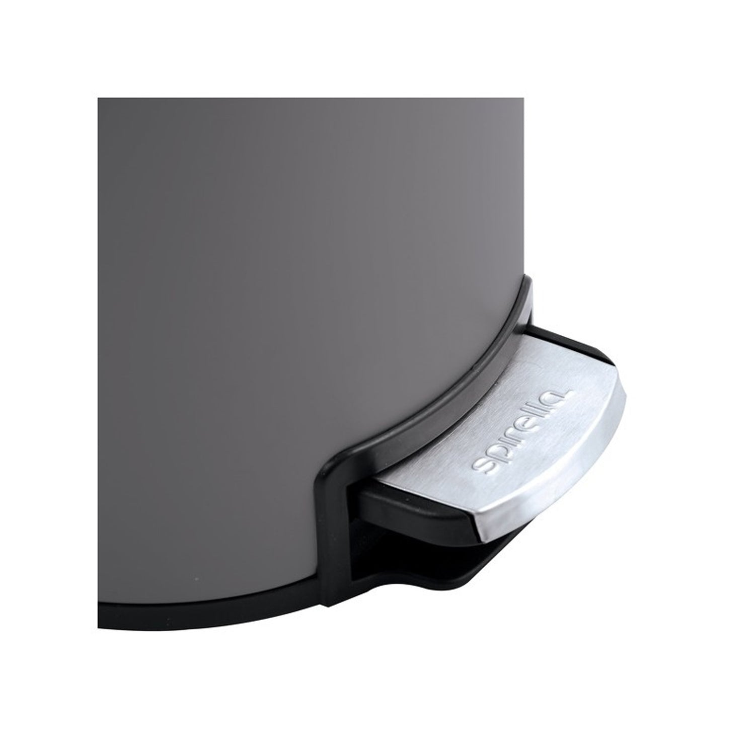 Pattumiera a pedale da 3L modello Riku in Acciaio Inox - Grigio Opaco by CeramicStore | Lo specialista del tuo bagno