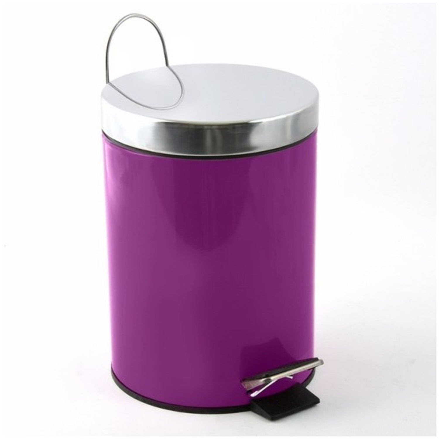 Pattumiera a pedale modello Unis da 3L in Acciaio Inox - Viola by CeramicStore | Lo specialista del tuo bagno