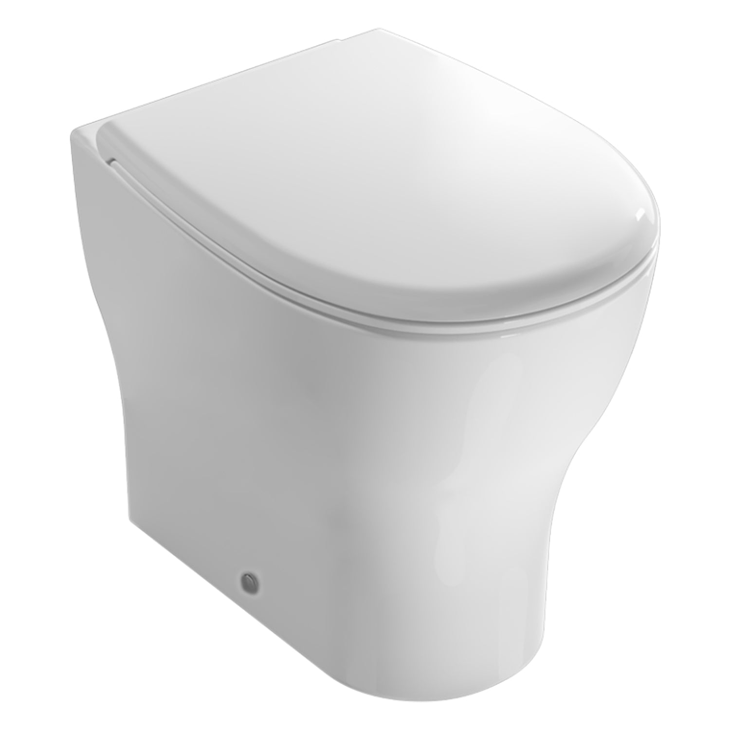 Vaso filoparete senza brida modello Grace di Globo cm 52x36 - Bianco Lucido