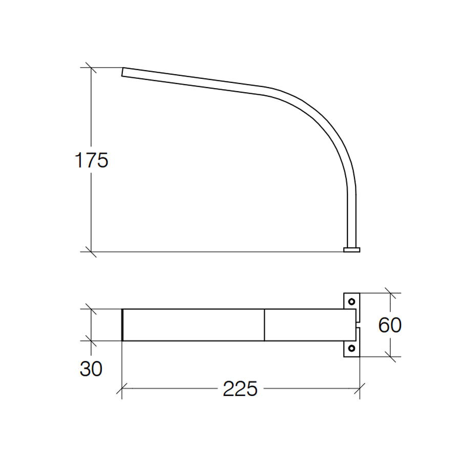 Lampada specchio a Led in alluminio cromato Lineabeta Ciari Distanza dallo specchio cm 22,5 by CeramicStore | Lo specialista del tuo bagno