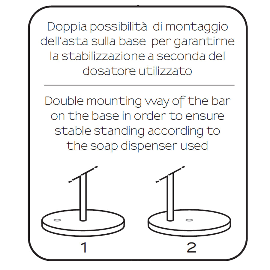 Piantana con Staffa universale per distributore a parete di Gedy - Bianco