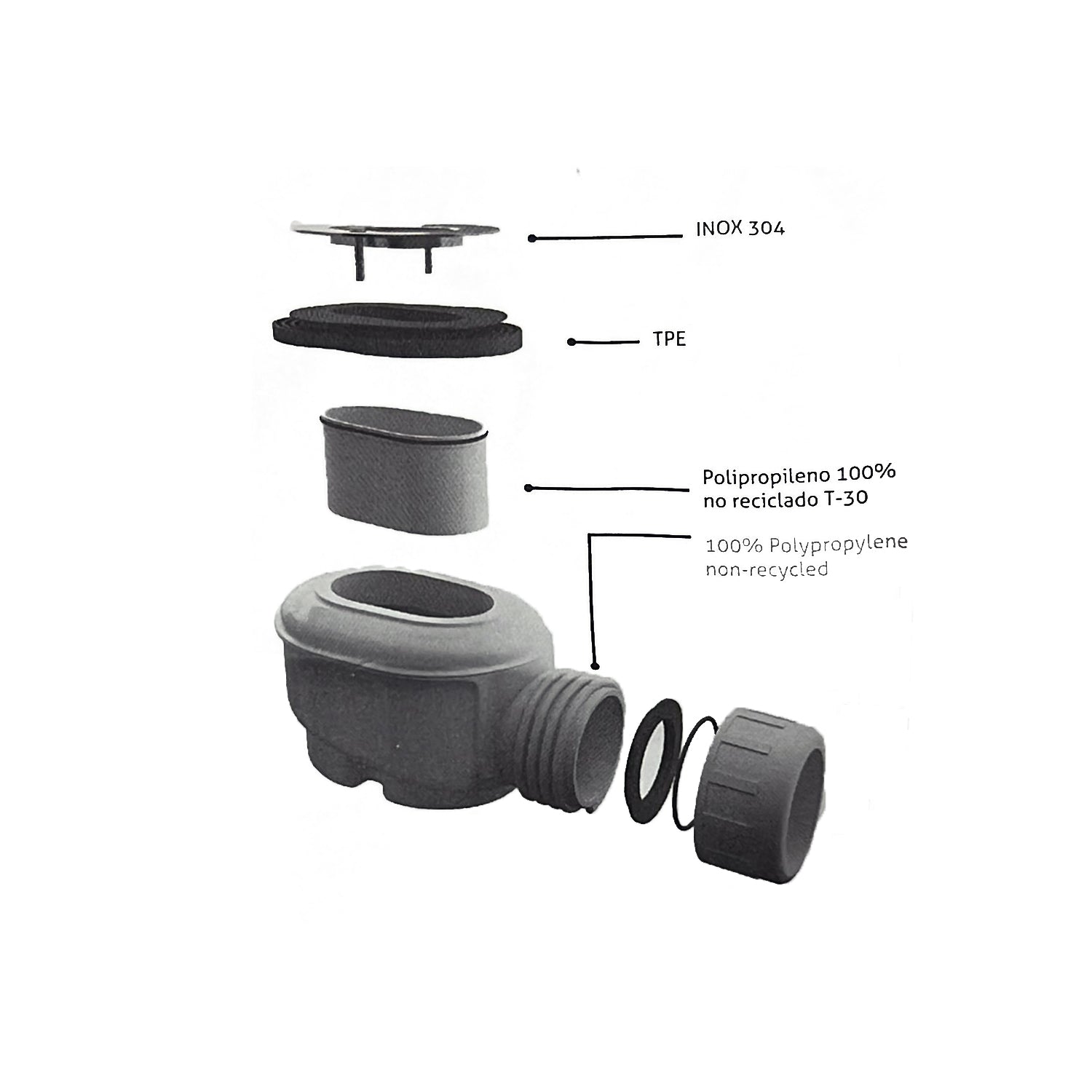 Piletta per piatti doccia Fusion diam. 120 mm by CeramicStore | Lo specialista del tuo bagno