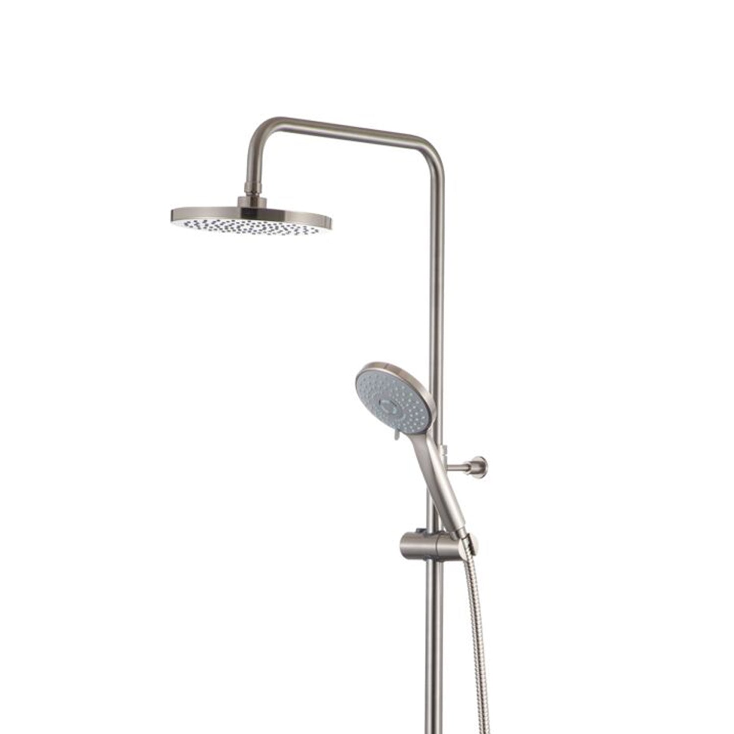 Colonna doccia nichel spazzolato orientabile con soffione, doccino e miscelatore MX3C by CeramicStore | Lo specialista del tuo bagno