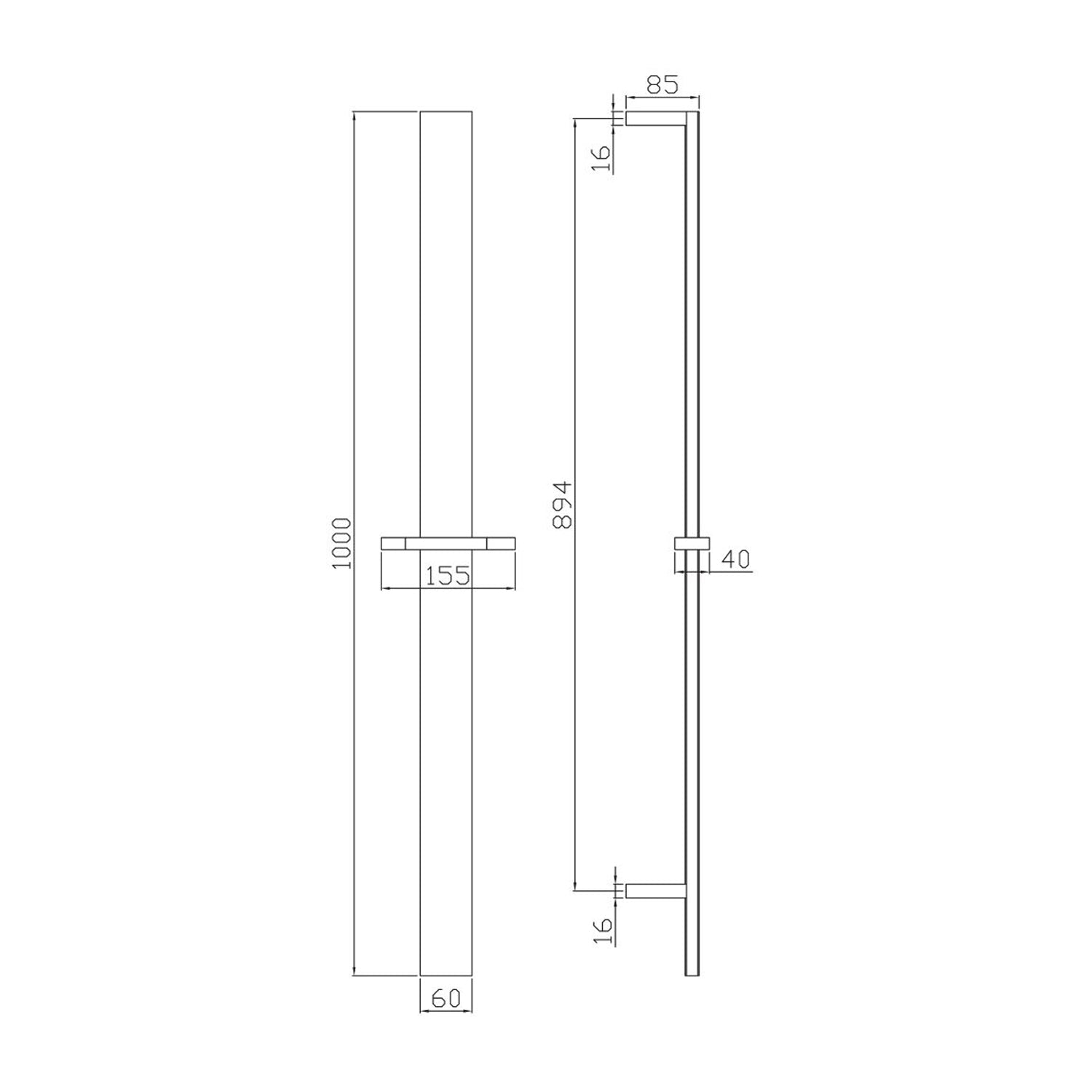 Saliscendi Zeus in ottone 6x100cm by CeramicStore | Lo specialista del tuo bagno