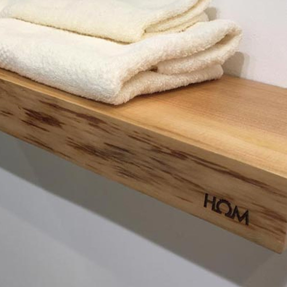 Mensola scaldante modello Segreto serie legno con colpo scaldante in ceramica 150W cm 75x24,5x5,3h Hom Warm by CeramicStore | Lo specialista del tuo bagno