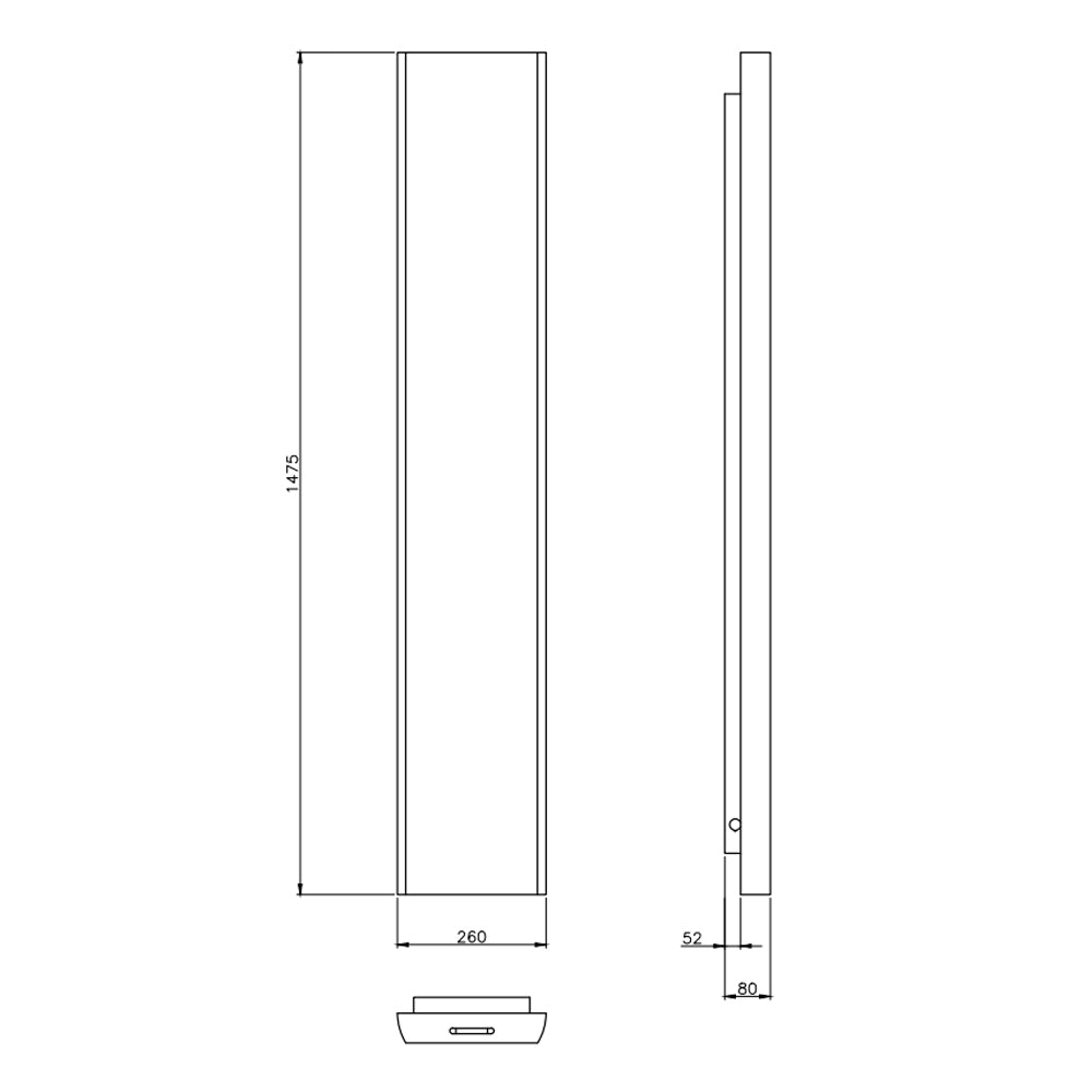 Scaldasalviette elettrico modello Xilo S 300 Watt serie legno cm 26x8x147,5h Hom Warm by CeramicStore | Lo specialista del tuo bagno