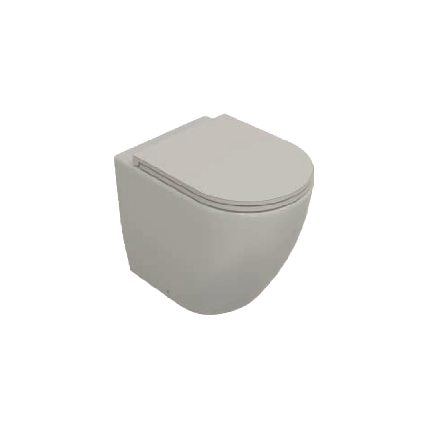 Sanitari Filomuro Rimless con copriwater Soft Close BathCore serie Infinity 53x36