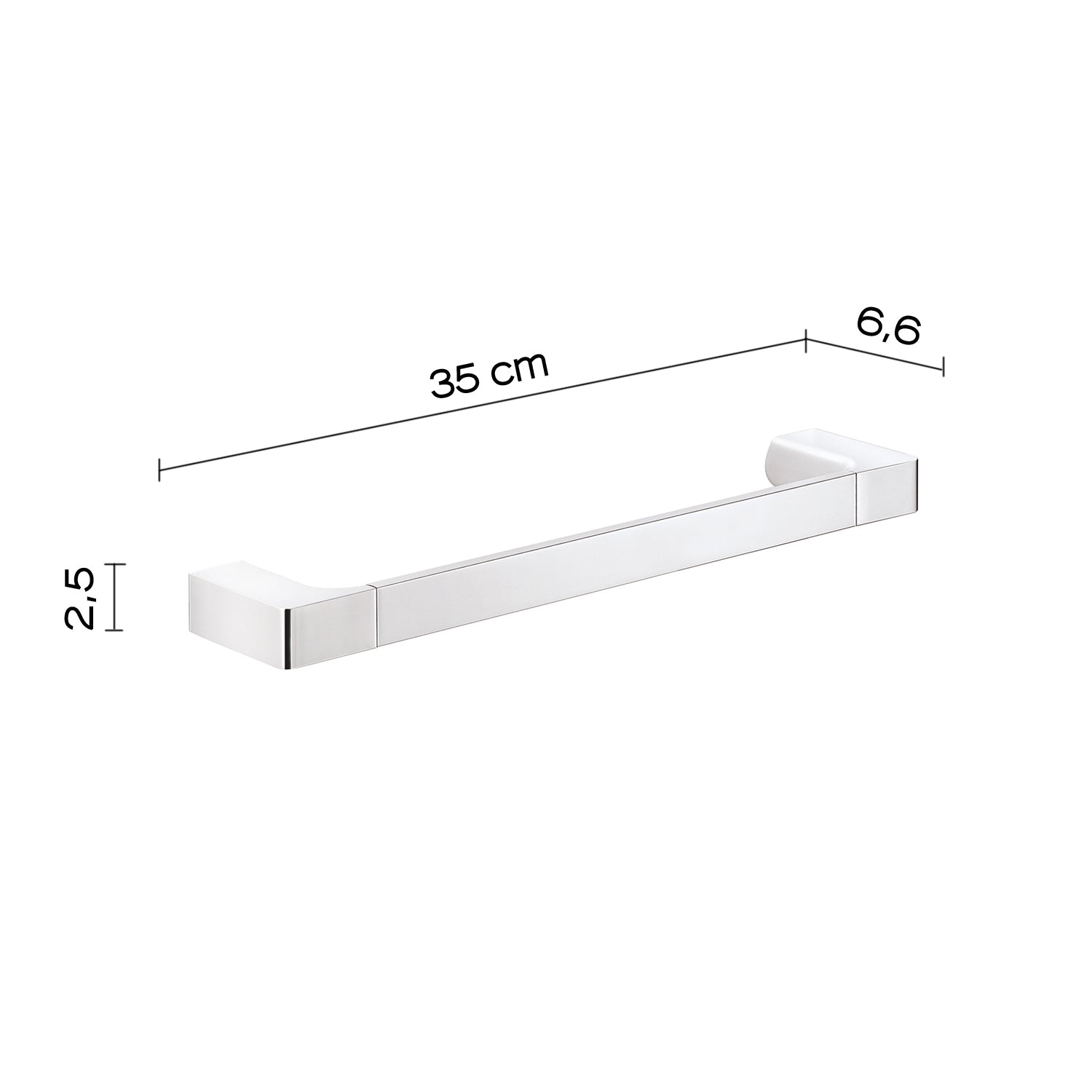 Portasalviette a muro Gedy serie Pirenei 35 cm - Cromato by CeramicStore | Lo specialista del tuo bagno