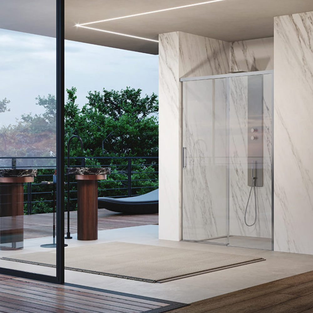 Porta doccia scorrevole destra cm 170 modello Lauren in cristallo temperato mm 8 by CeramicStore | Lo specialista del tuo bagno
