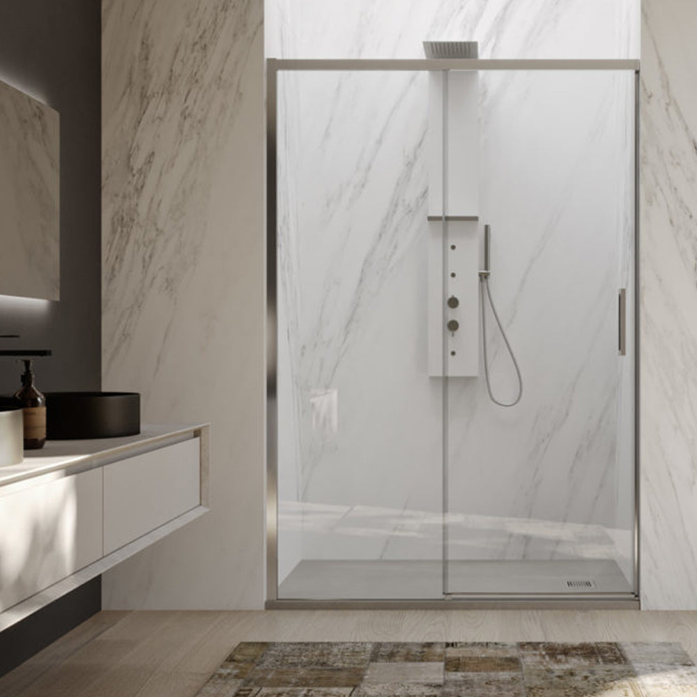 Porta doccia scorrevole sinistra cm 100 modello Lauren in cristallo temperato mm 8 by CeramicStore | Lo specialista del tuo bagno