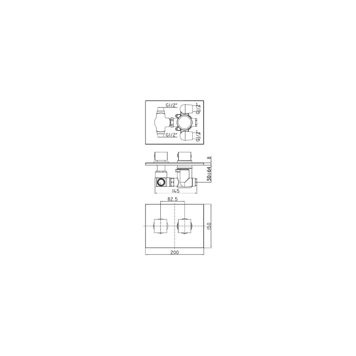 Miscelatore doccia termostatico linea Elle/Effe Paffoni codice con piastra in acciaio inox e finitura satinata by CeramicStore | Lo specialista del tuo bagno
